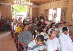 Santa Missa Dominical na capela S. João Paulo II ( Fotos:Nanda Moura)